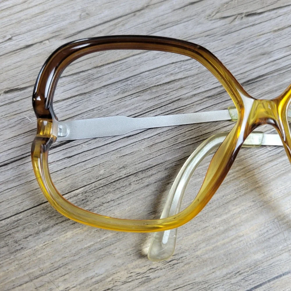 Vintage Carrera Eyeglasses Frames Mod 5554 10 Butterfly Amber Gradient Oversized